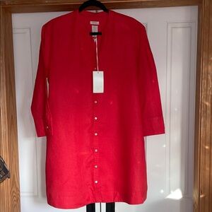 Joie Vibrant Red Women's Linen Blouse